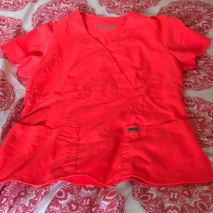 Scrub top, Grey’s Anatomy by Barco. Mock wrap.